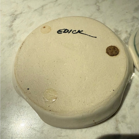 Hand Crafted Blue and Green Ceramic Set - Picture 6 of 12